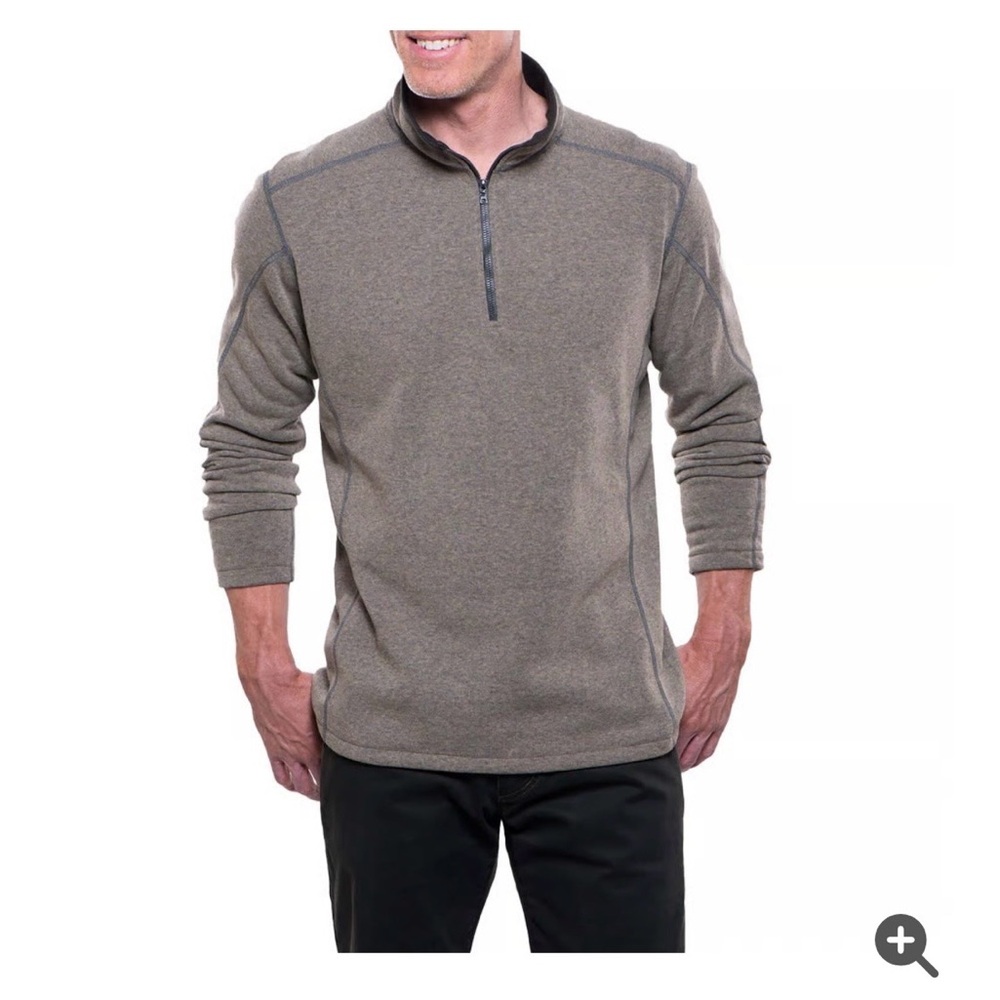 Kuhl Revel 1/4 Zip Pullover XL Oatmeal Heather Fleece Performance Outdoor